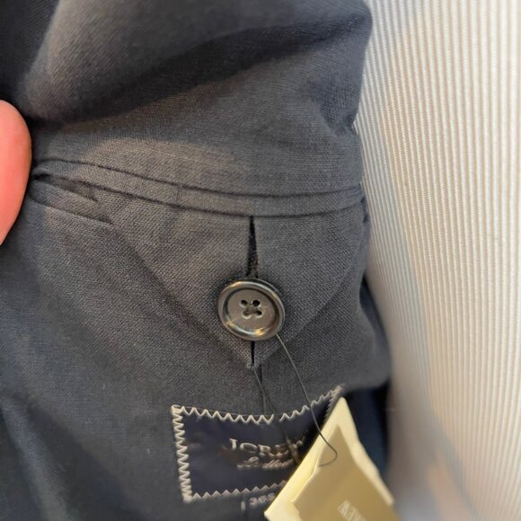 J.Crew $248 Ludlow Slim Fit Unstructured Suit Jacket Cotton Linen 39R AU428 Ink - Picture 10 of 13